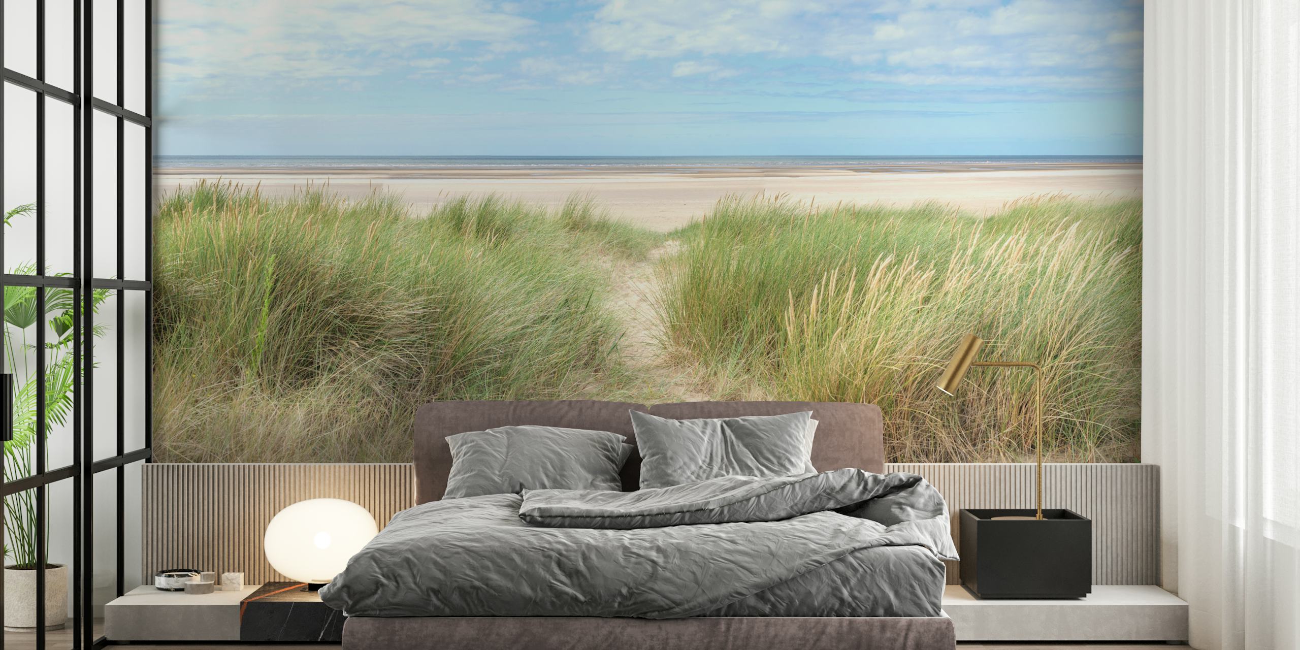 Tapeta Grassland by the Sea u sobi