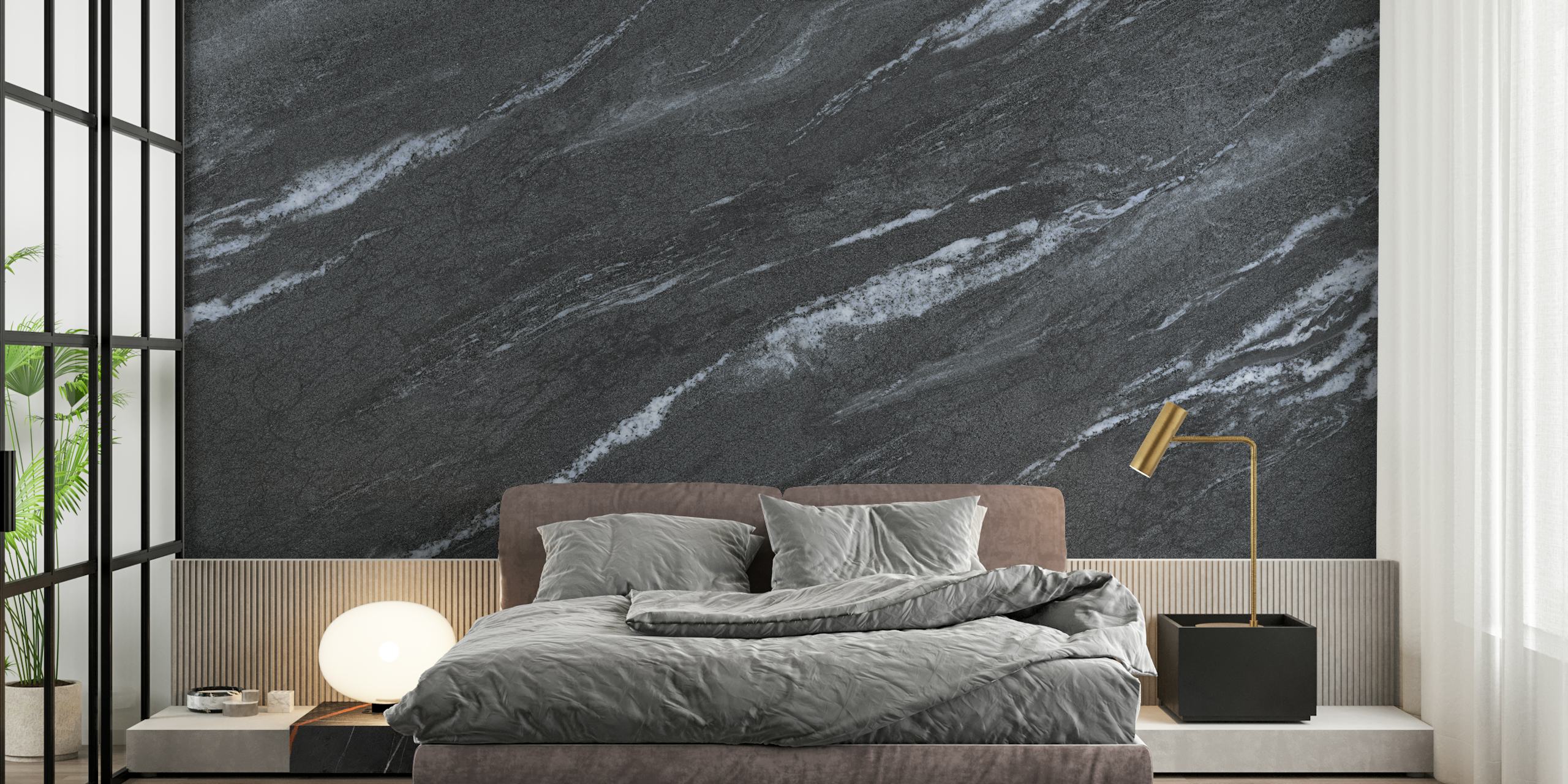 Carta da parati Marble tile design in una stanza