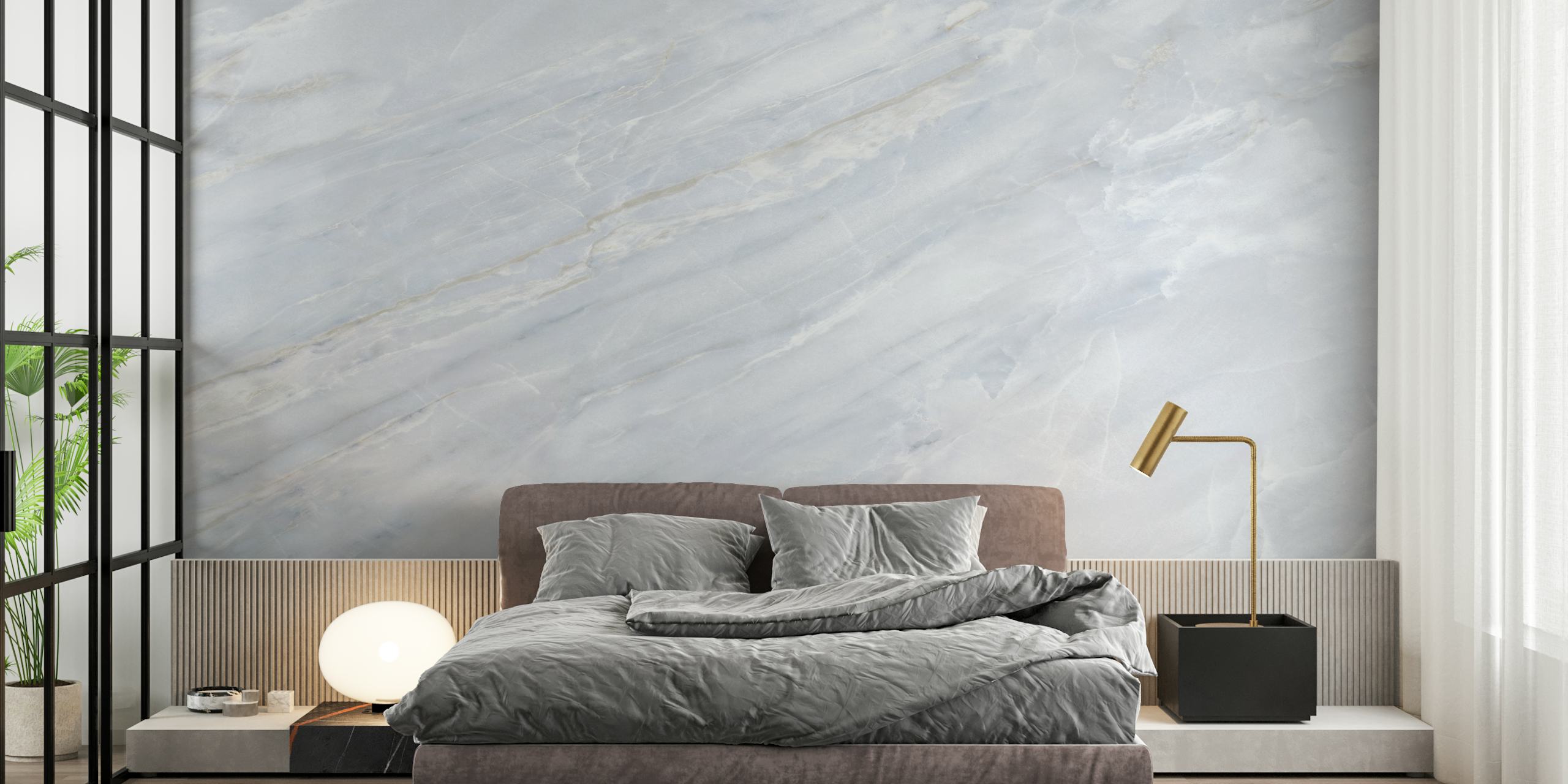 Smooth Marble Ocean wallpaper in a room