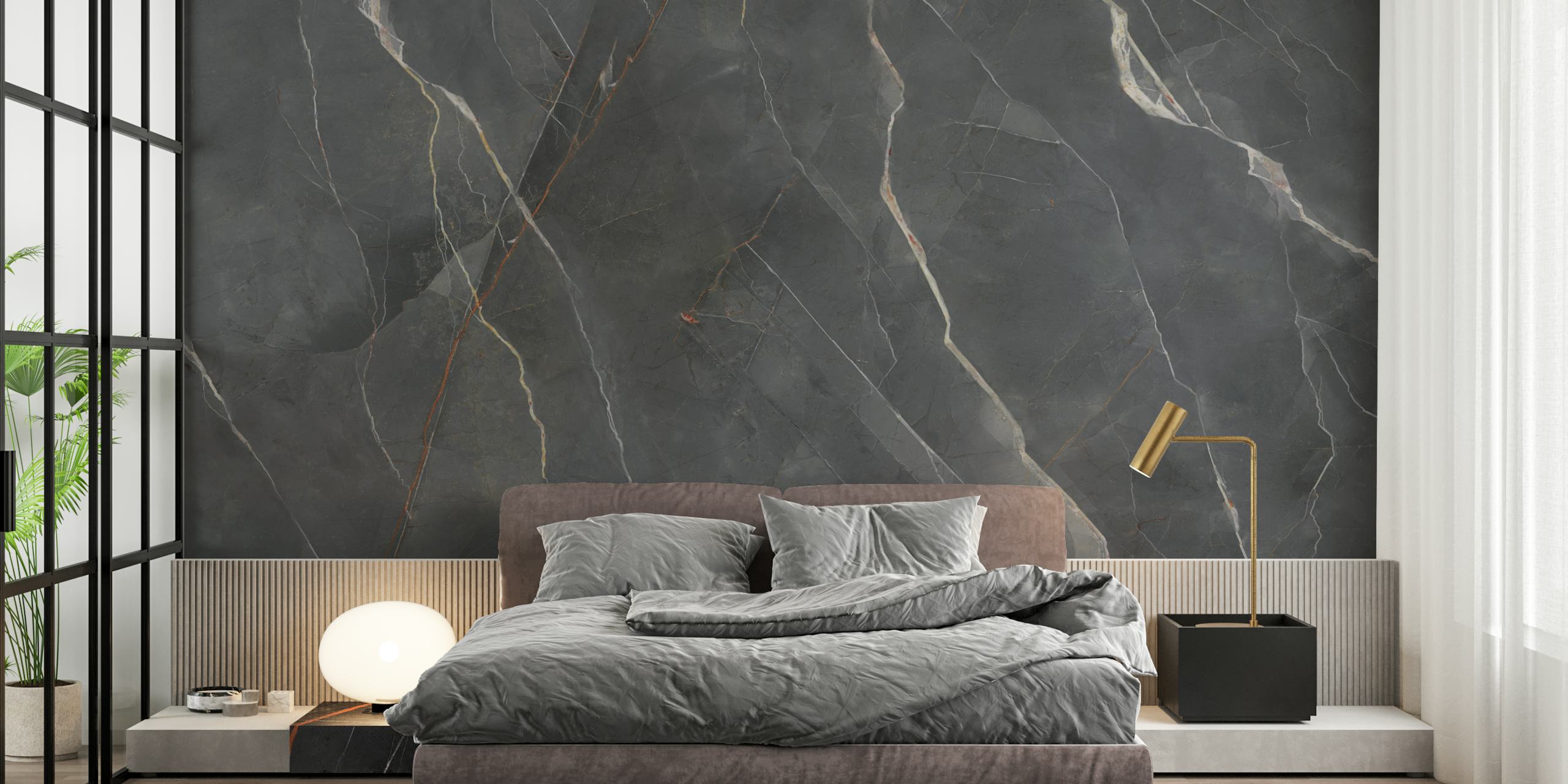 Tapeta Natural Vein Marble v pokoji