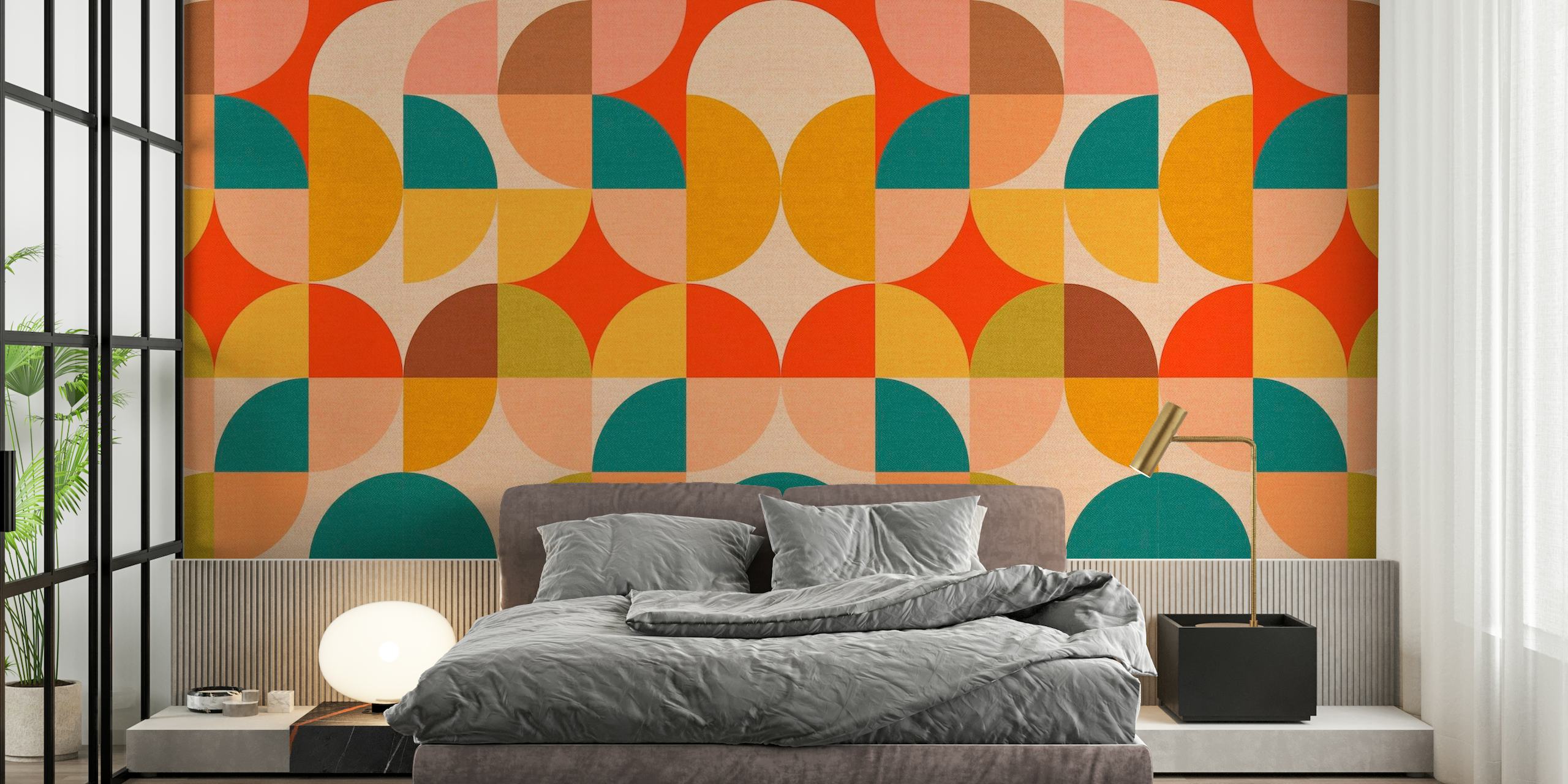 Sunrise Arch Mid-Century Abstract wallpaper
