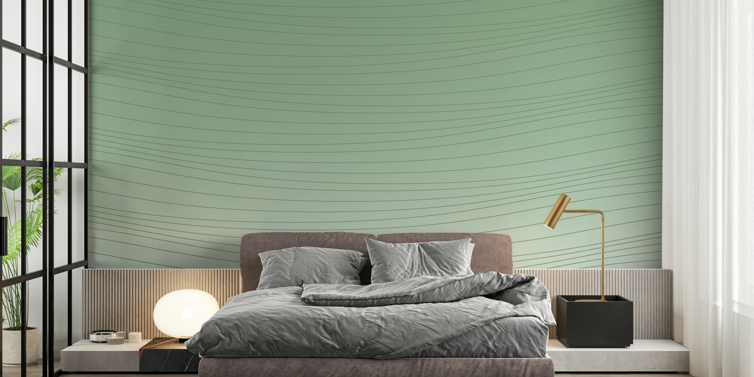 Mid Wave Green Tapet I Et Rom