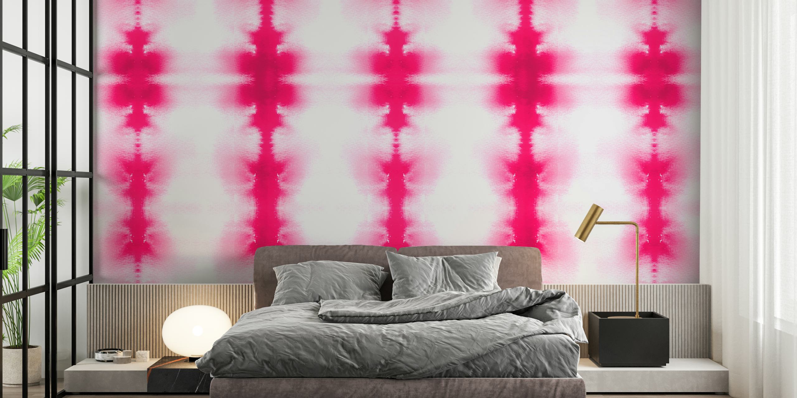 Papel de parede Magenta Morning Sun em um quarto