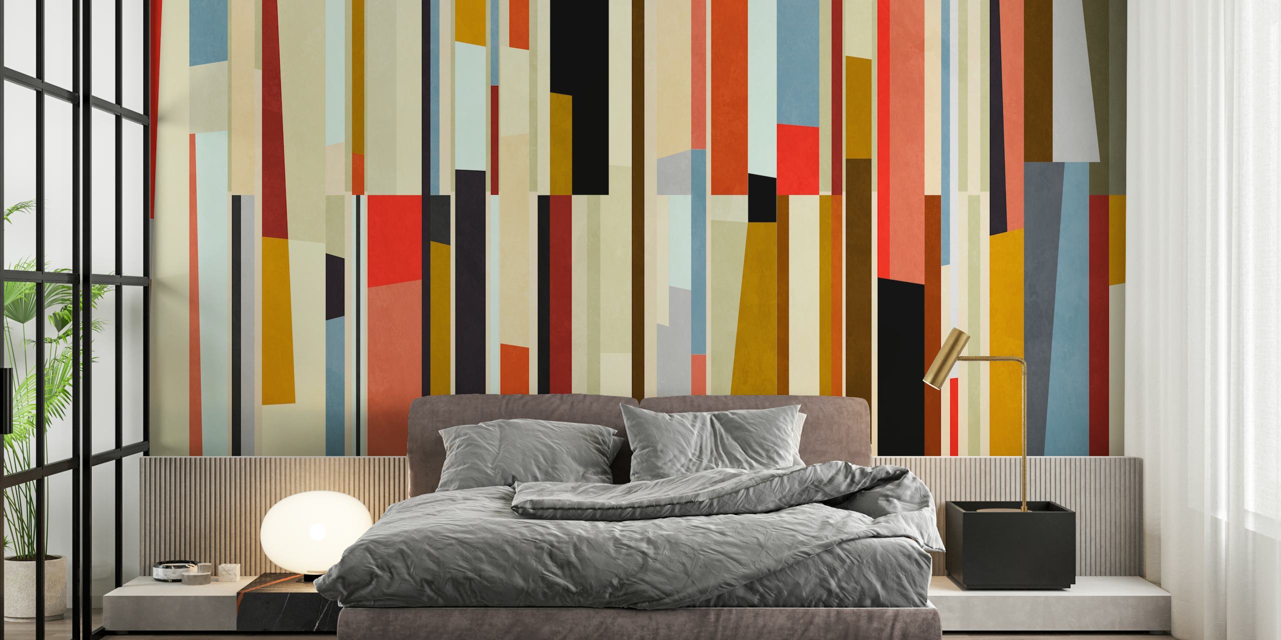 Colored Pieces 24 wallpaper showcased in a room