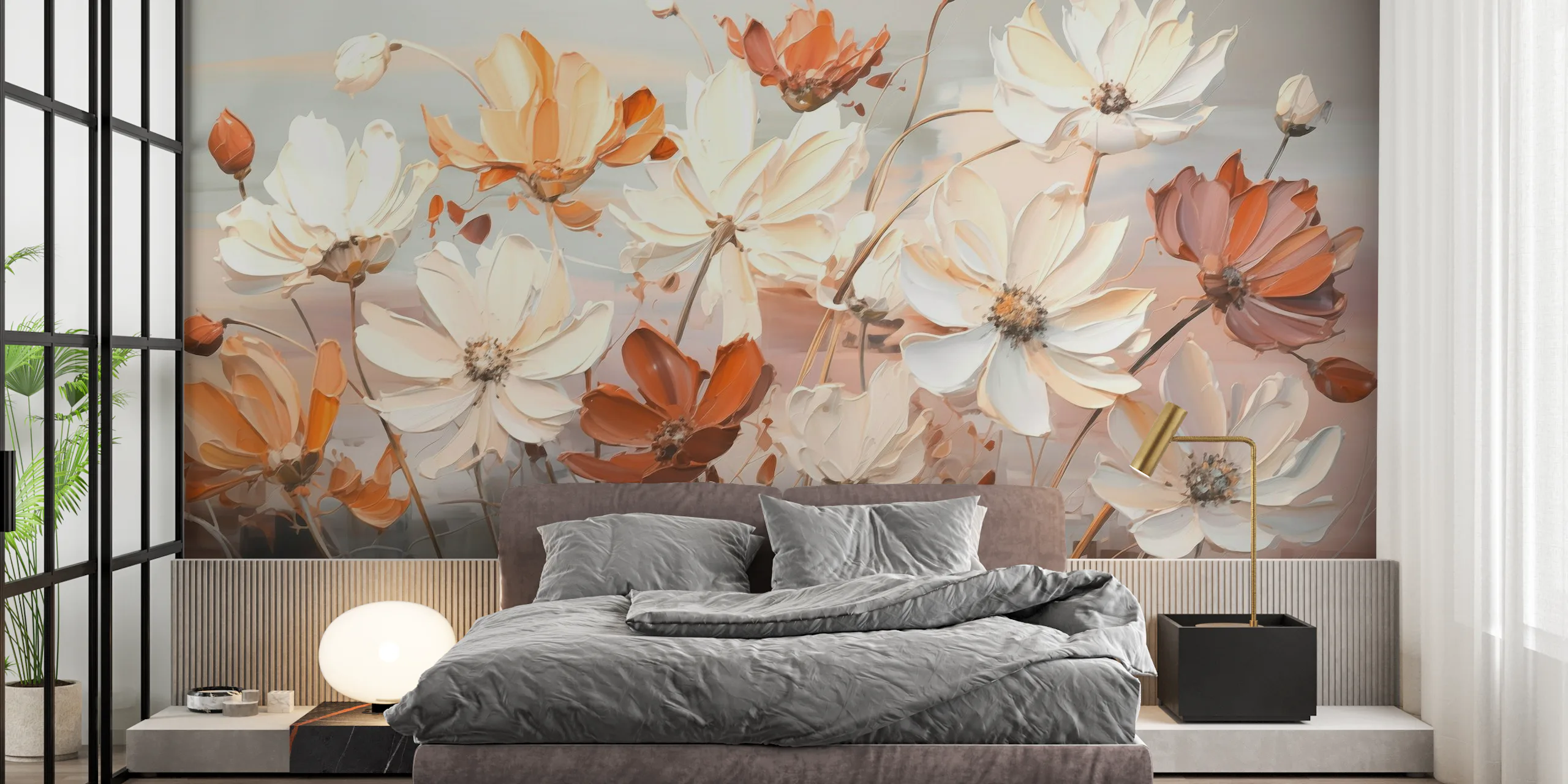 Flowers Ink wallpaper | Happywall