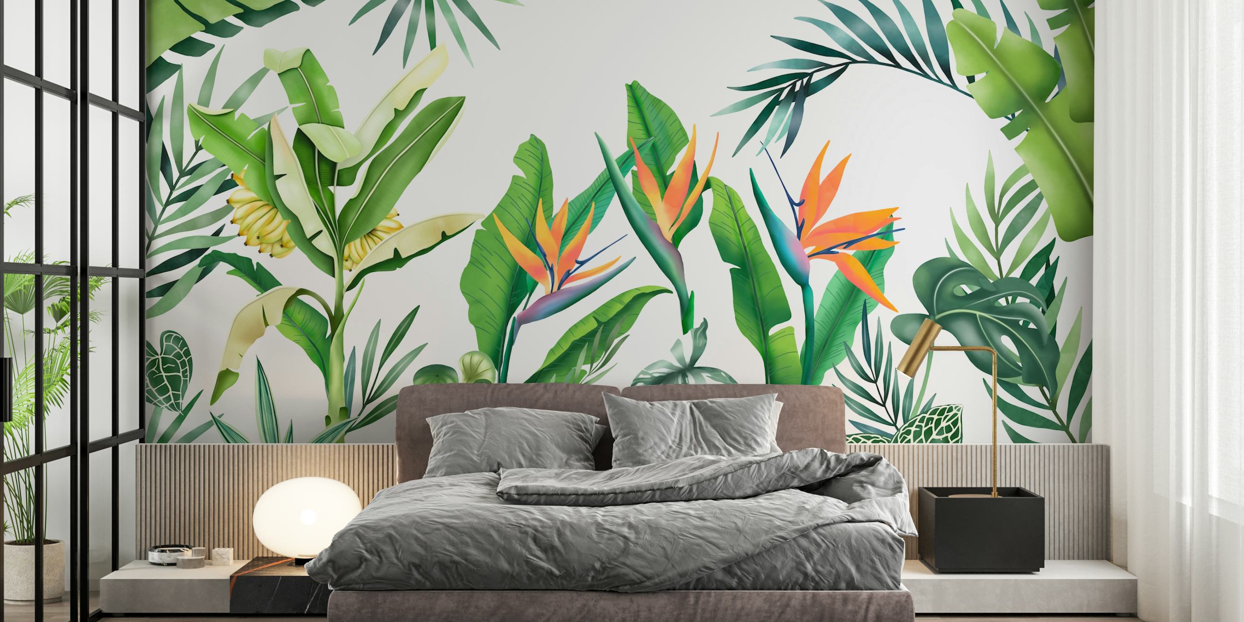Jungle Tropic wallpaper in a room setting