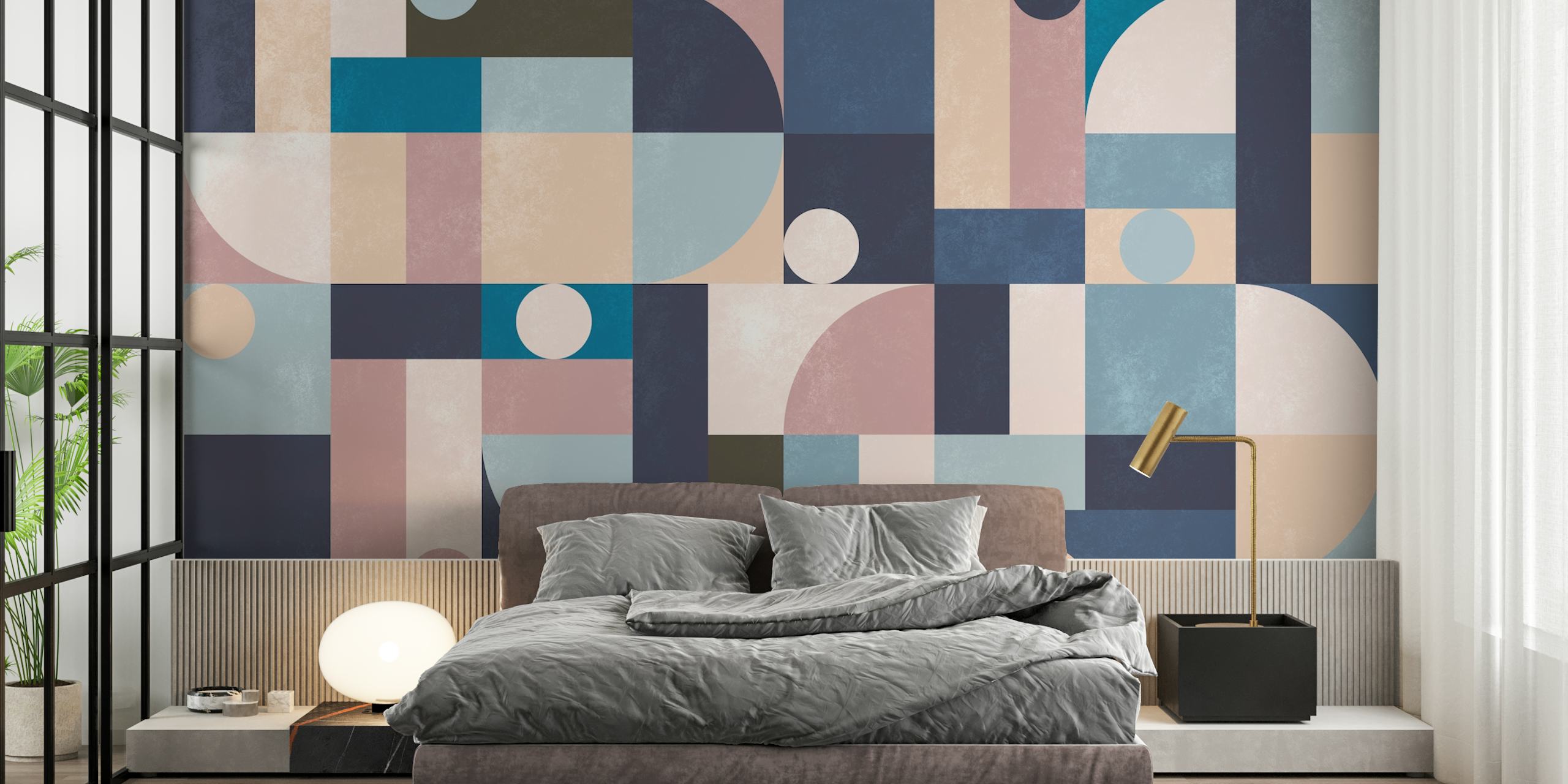 Mid-century Bauhaus inspirerad tapetdesign