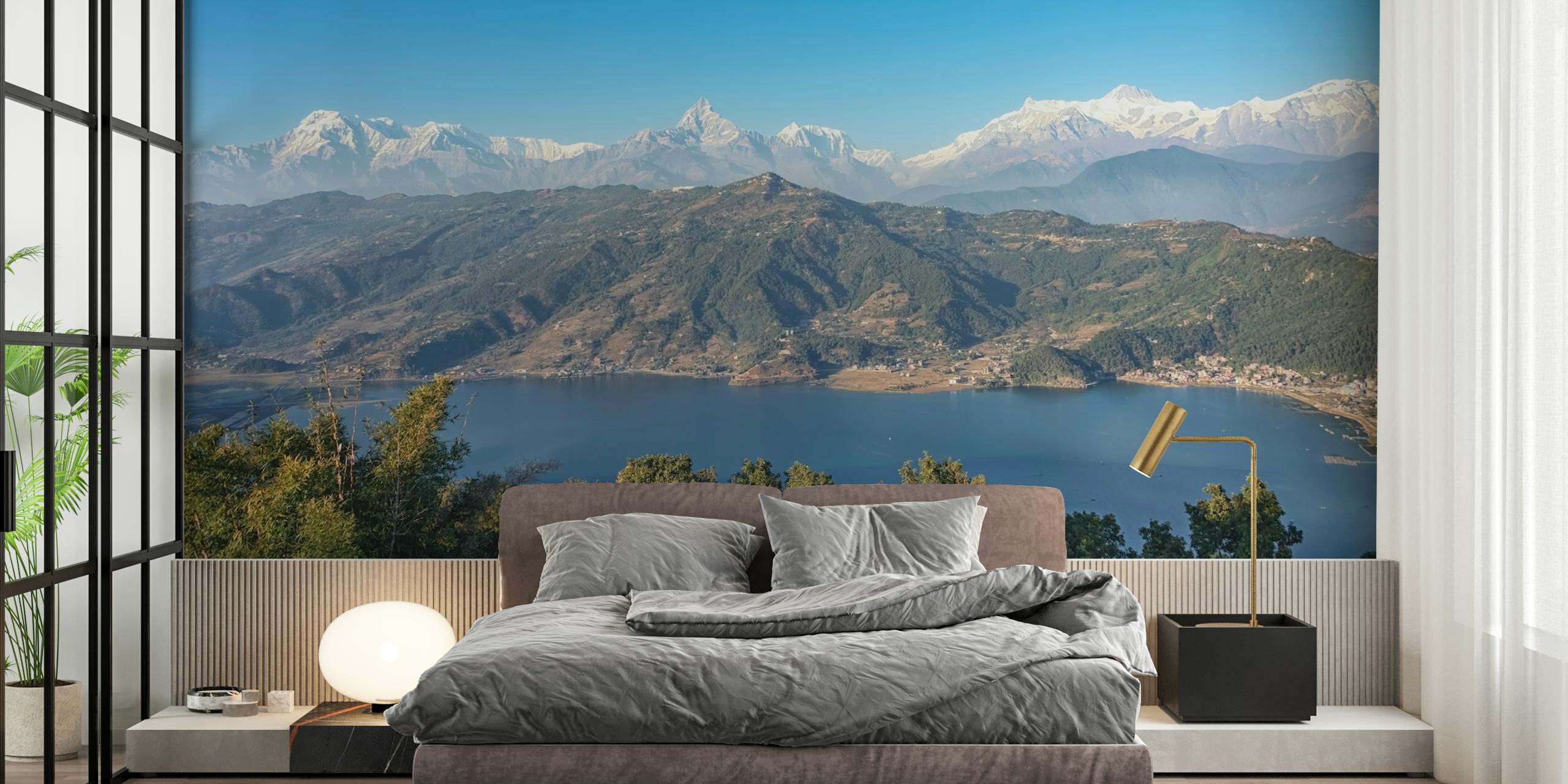 Pokhara Landscape tapet i et rom