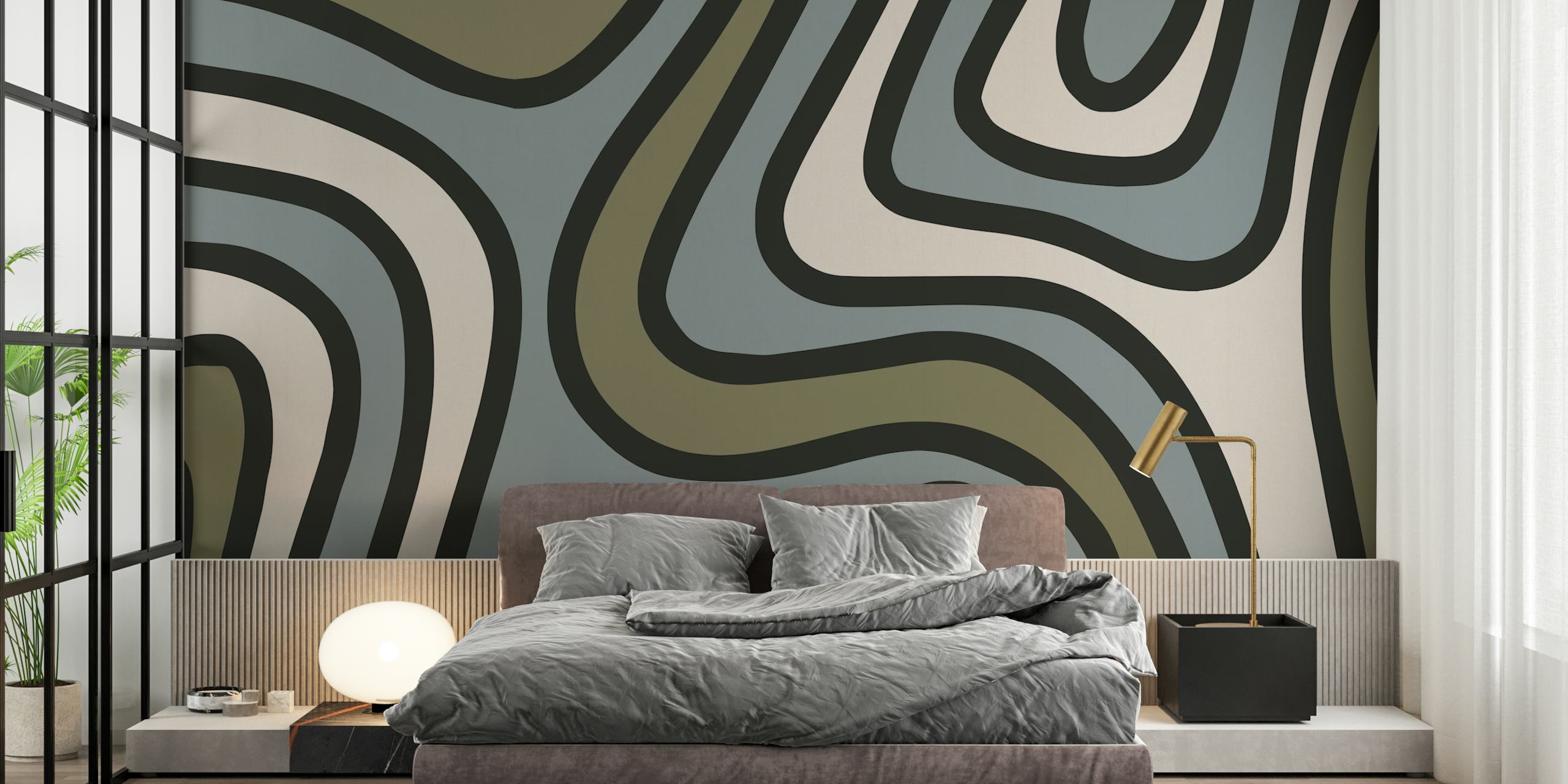 Skandinavisk map wallpaper i et rum