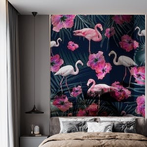 Flamingo Hibiscus Jungle 1