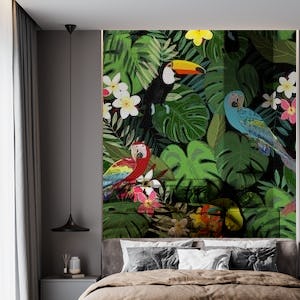Tropical forest and birds