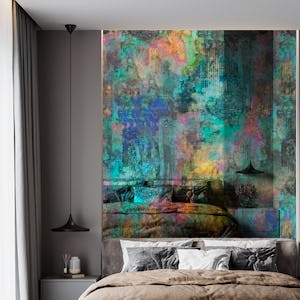 Modern Abstract Paint Texture Multicolor