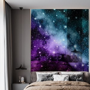 Purple Teal Galaxy Nebula 3