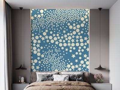 Galaxy Glam Geometry Vintage Blue WM