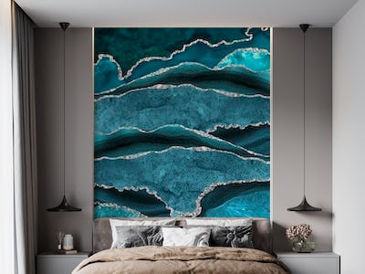 Ocean Waves Marble Seascape