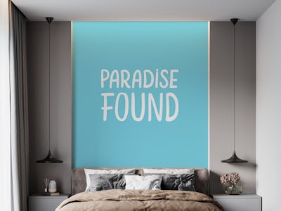 Paradise Found Text Art Turquoise