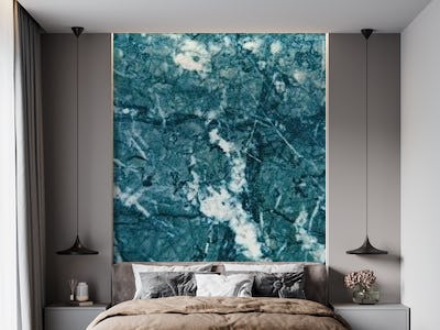 Teal Blue Marble Glam 1