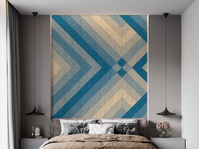 Geometric design on textile