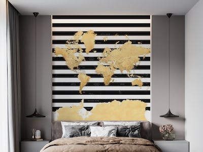 World map Antarctica Harper