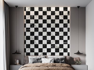 Marble Checkerboard Pattern