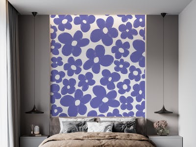 Retro Flowers in Very Peri 5