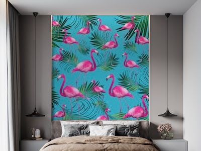 Summer Flamingo Palm Vibes 2