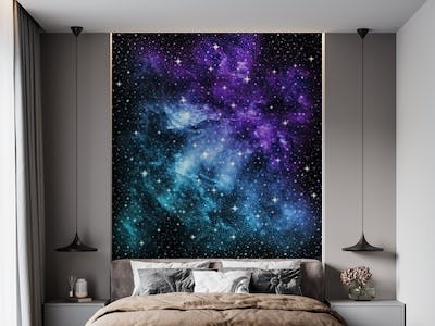 Purple Teal Galaxy Nebula 1