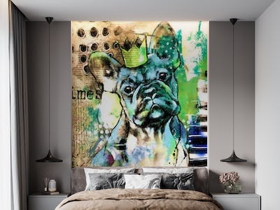 French Bulldog King Collage