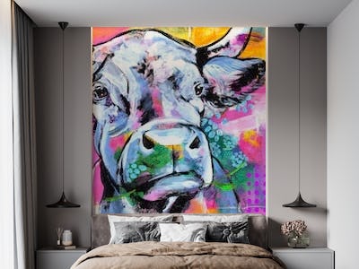 Fancy Cow Colorful Art