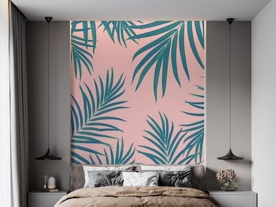 Palm Leaves Pattern Blush 1