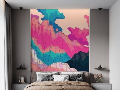 The pink and blue peaks