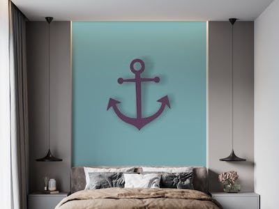 Mint green solid color anchor