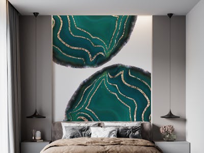 Green Agate Gold Glitter 1