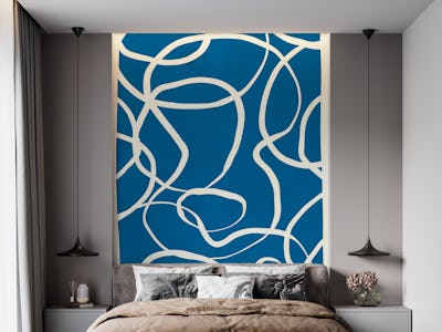 Lines on blue background 2