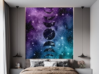 Purple Teal Galaxy Nebula 1a