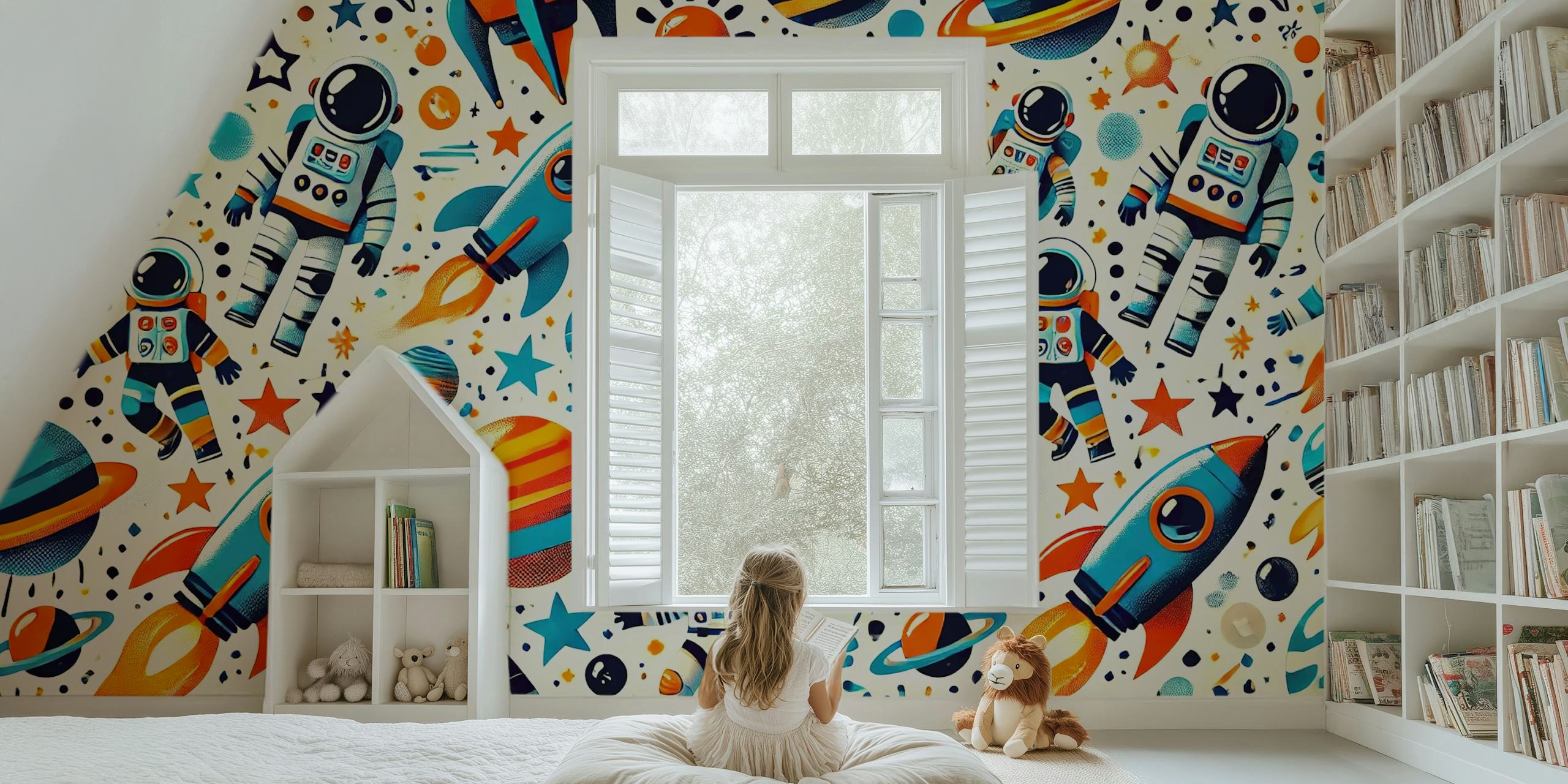 Galactic Explorer Dream tapet i et rum