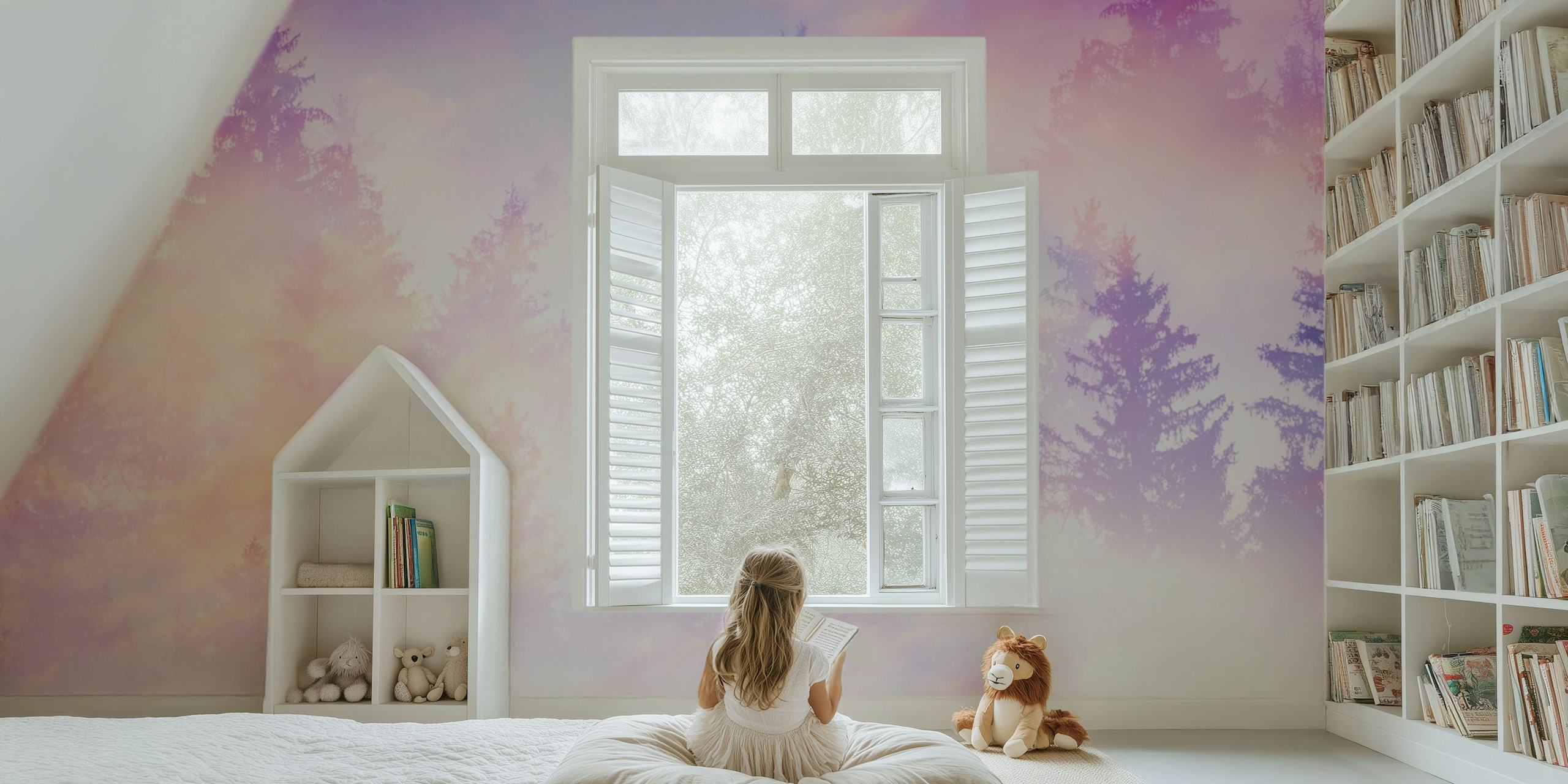 Pastel Forest Dream 1 v moderní místnosti