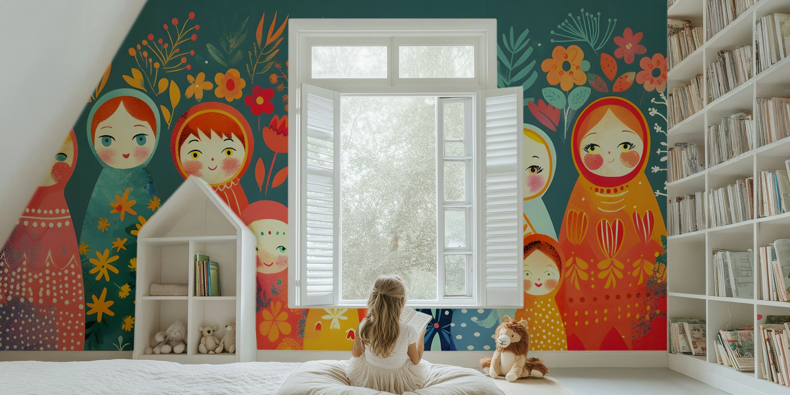 Matrioska 1 dizajn wallpapera u sobi