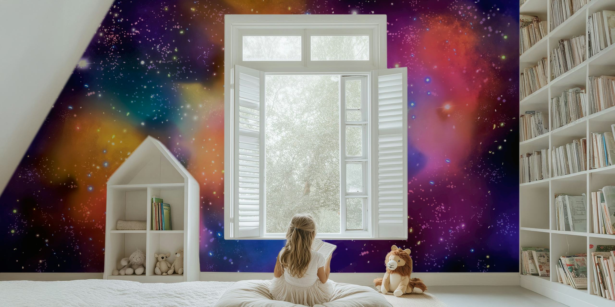 Happy Galaxy tapeta u postavci sobe