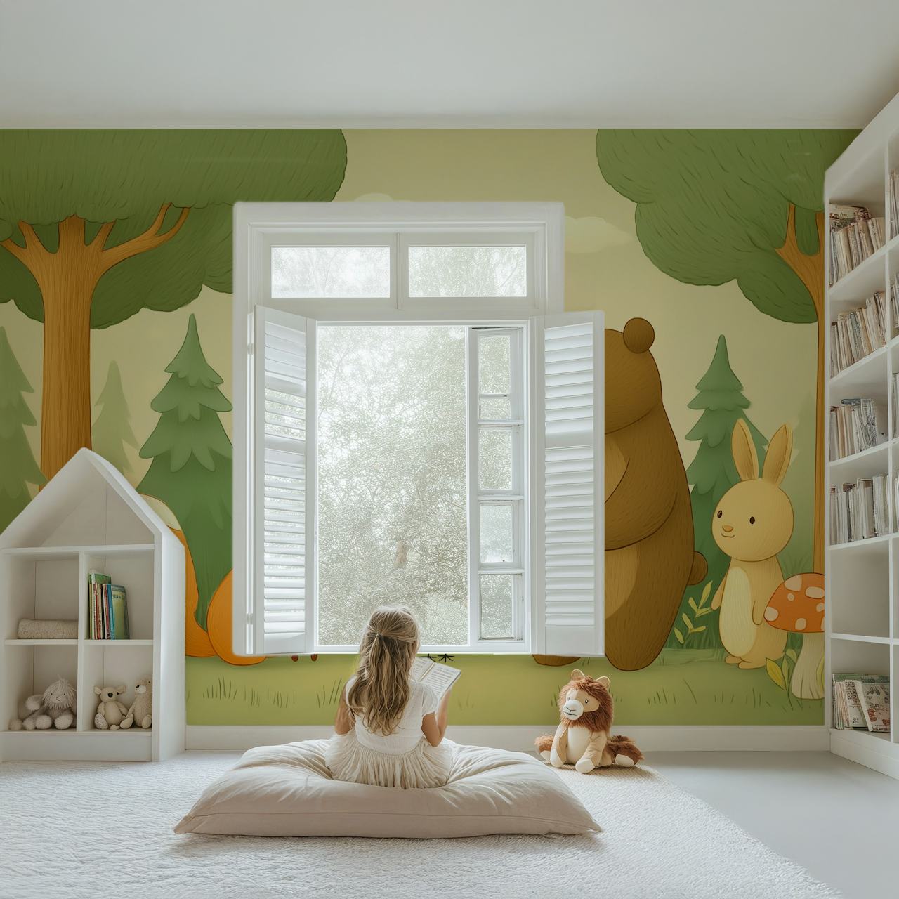 Tapete mit Adorable Forest Animals