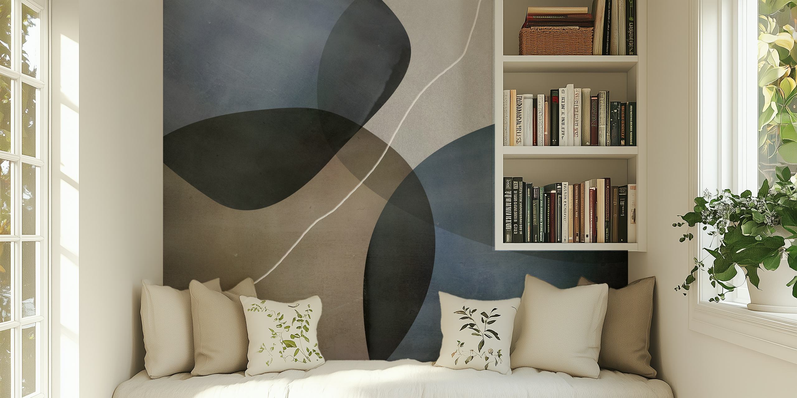 Papel tapiz Organic Shapes en tonos naturales