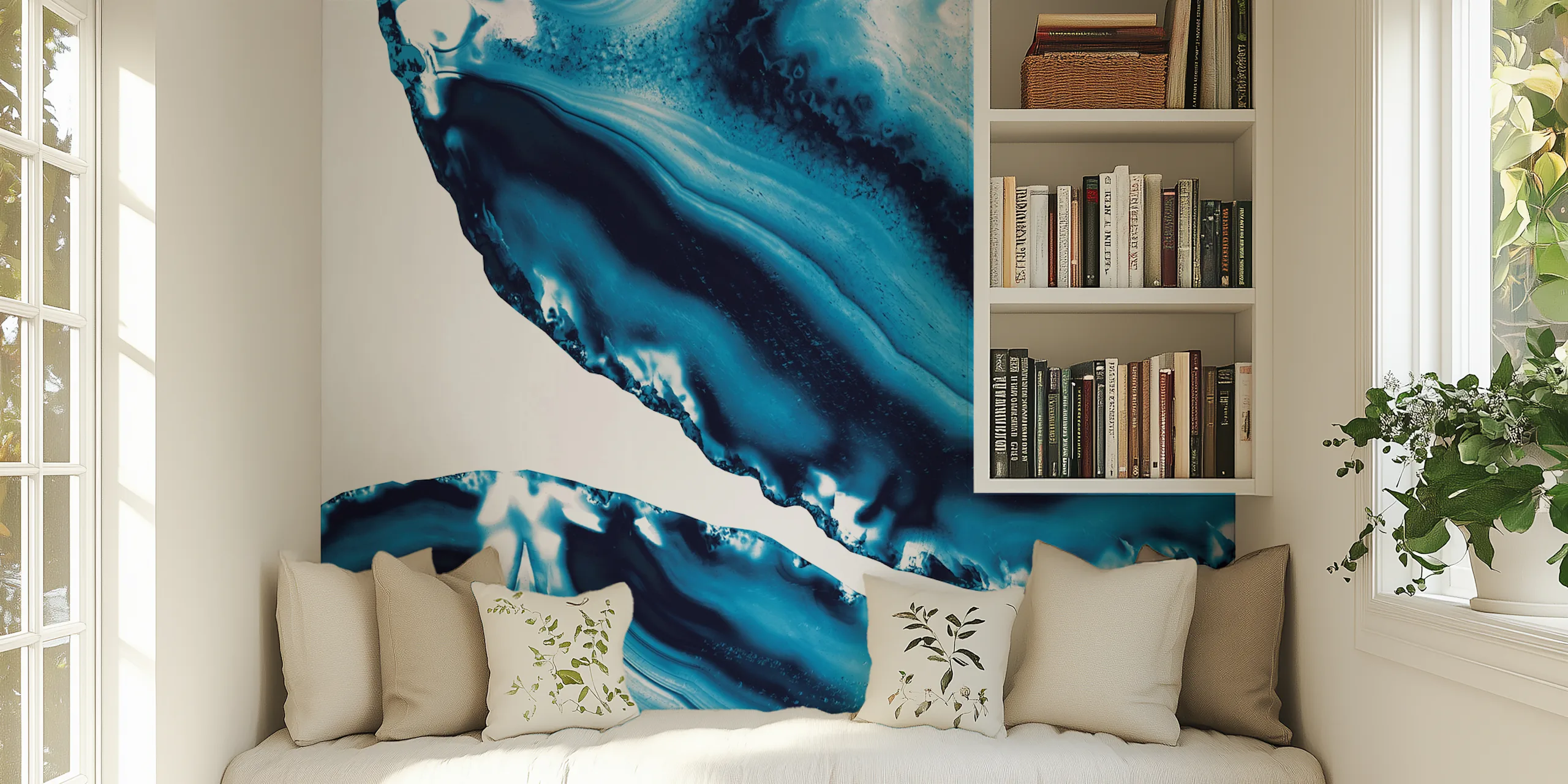 Blue Agate 3 Wallpaper – Stunning Natural Stone Design