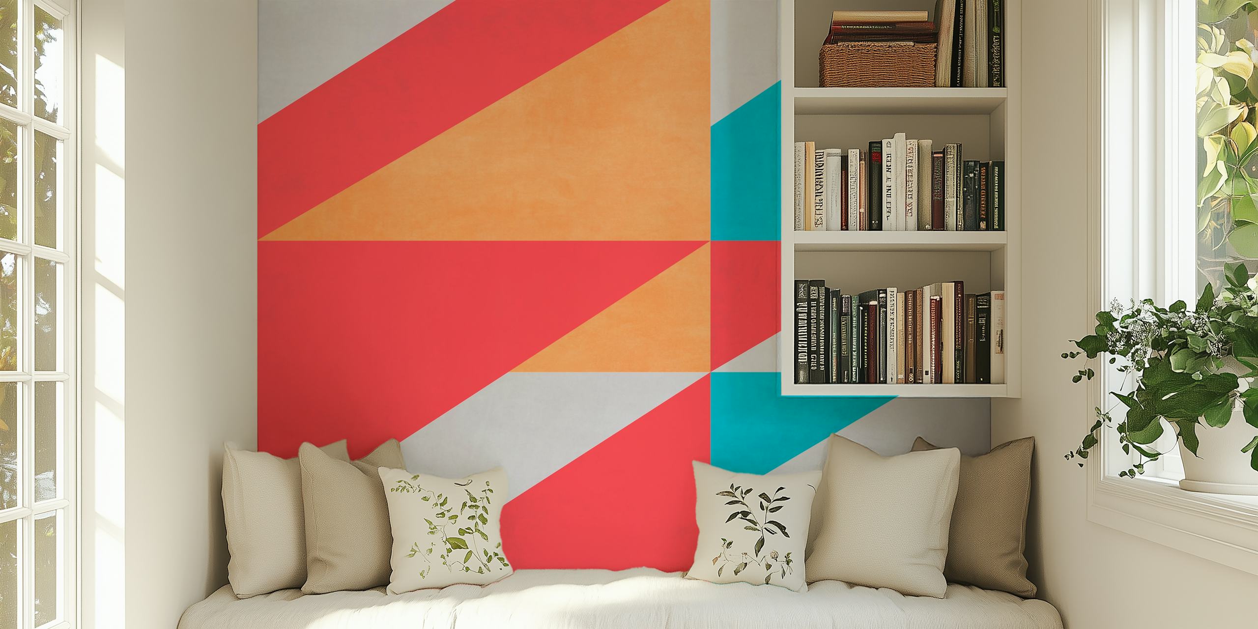 Geometric with Triangles wallpaper in a room