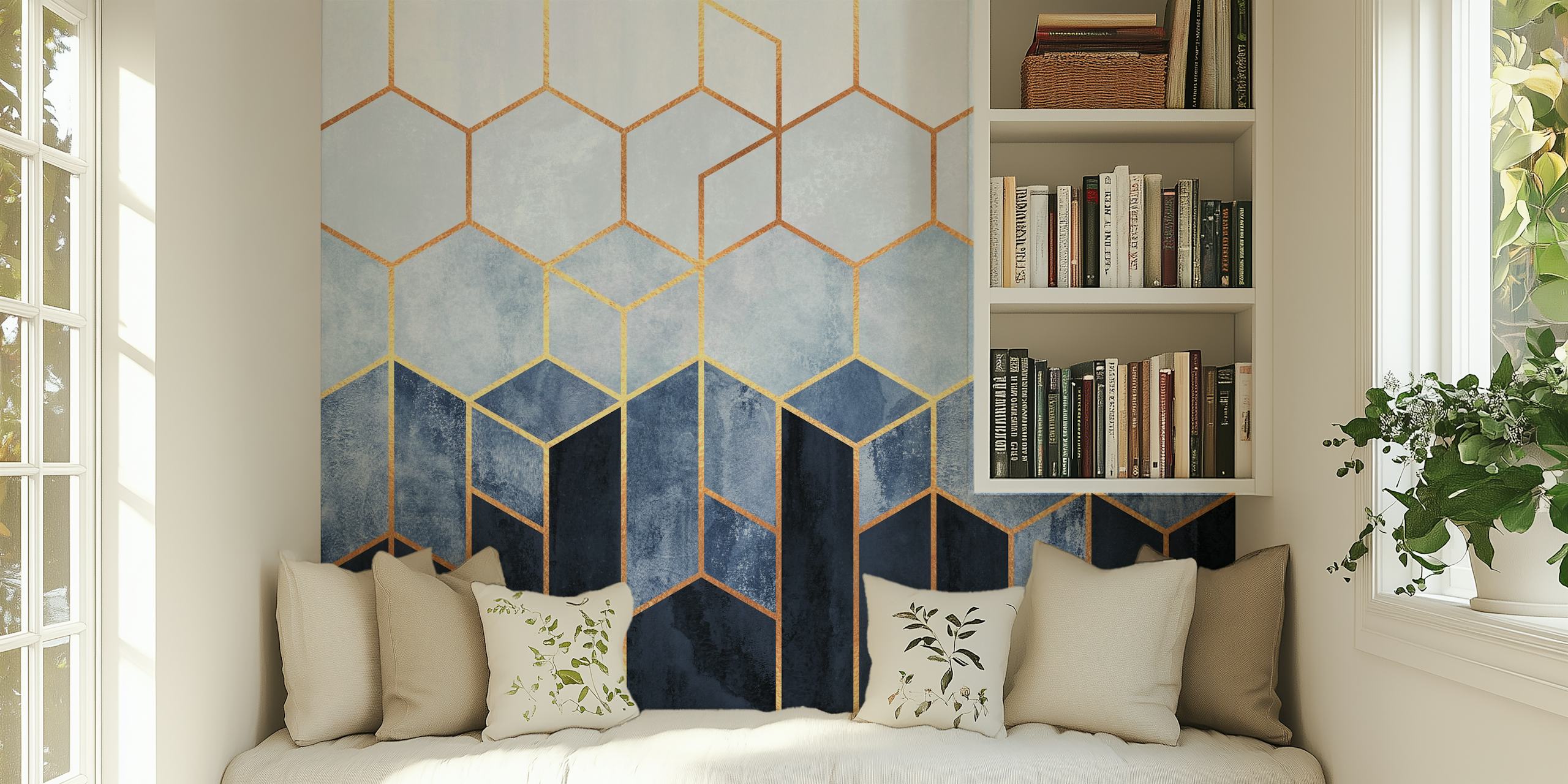 Fantastisk udstilling af Soft Blue Hexagons