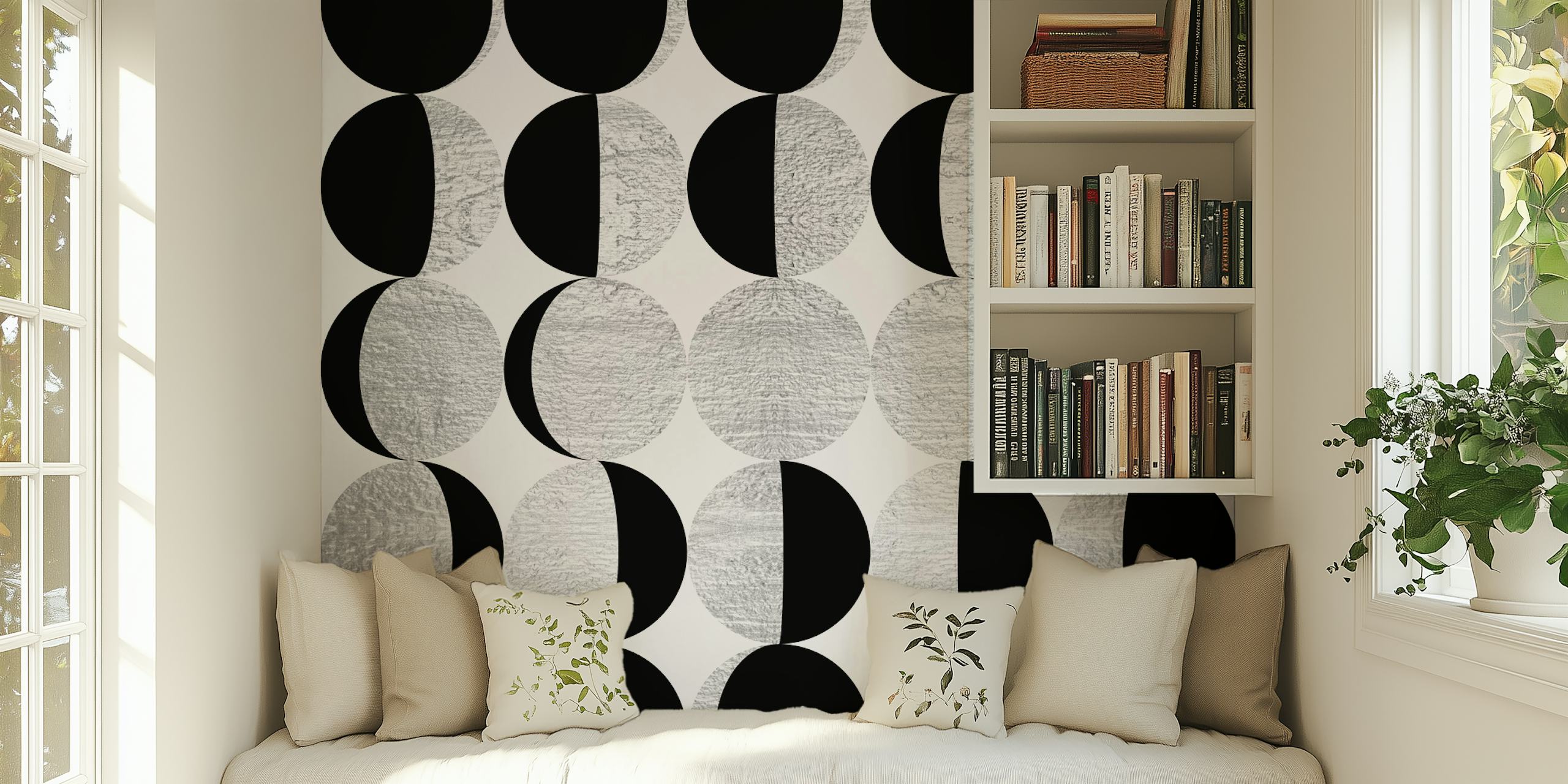 Retro Silver Moon Phases i et rum