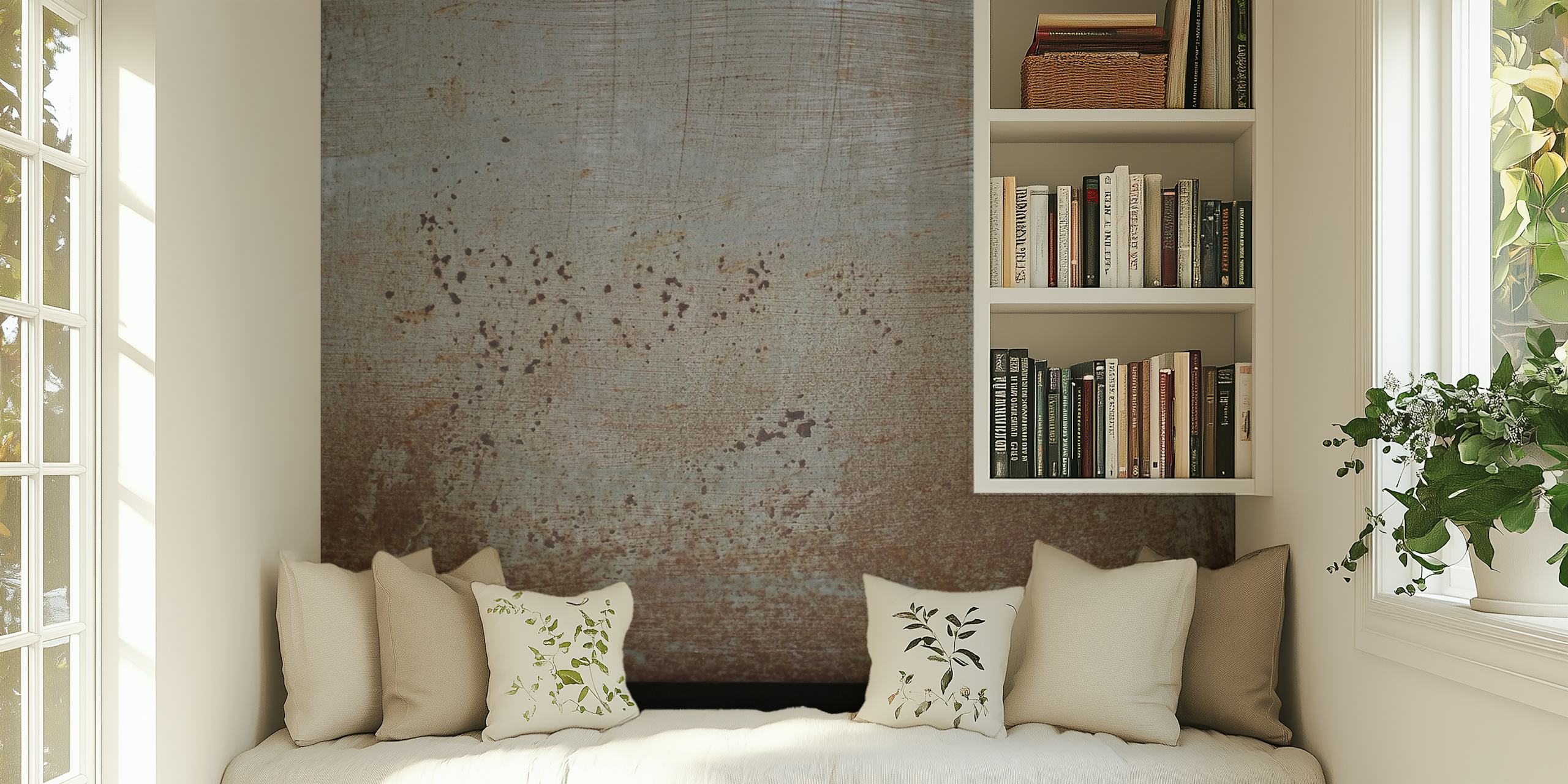 Rusty metal texture wallpaper featuring earthy tones and weathered appearance
