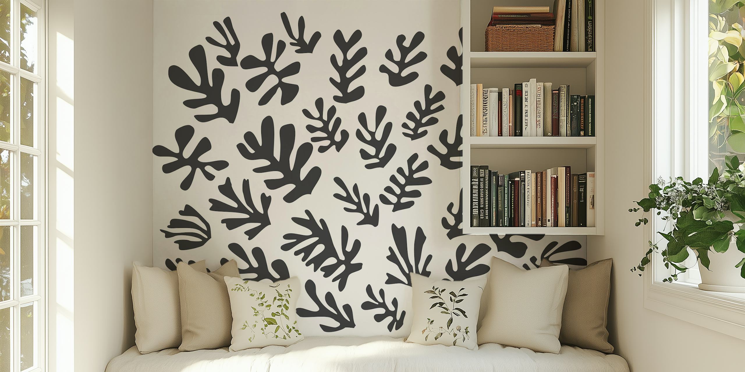 Matisse Inspired wallpaper design in a room
