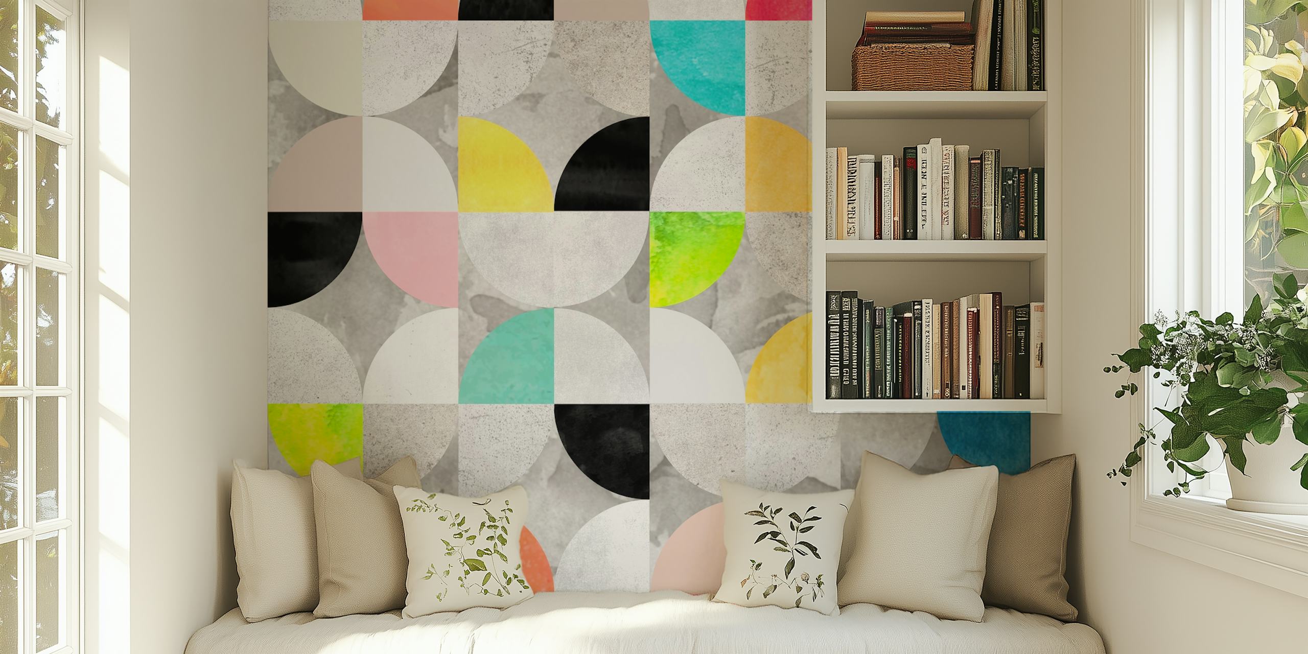 Carta da parati che presenta Modern Art Design di Happywall