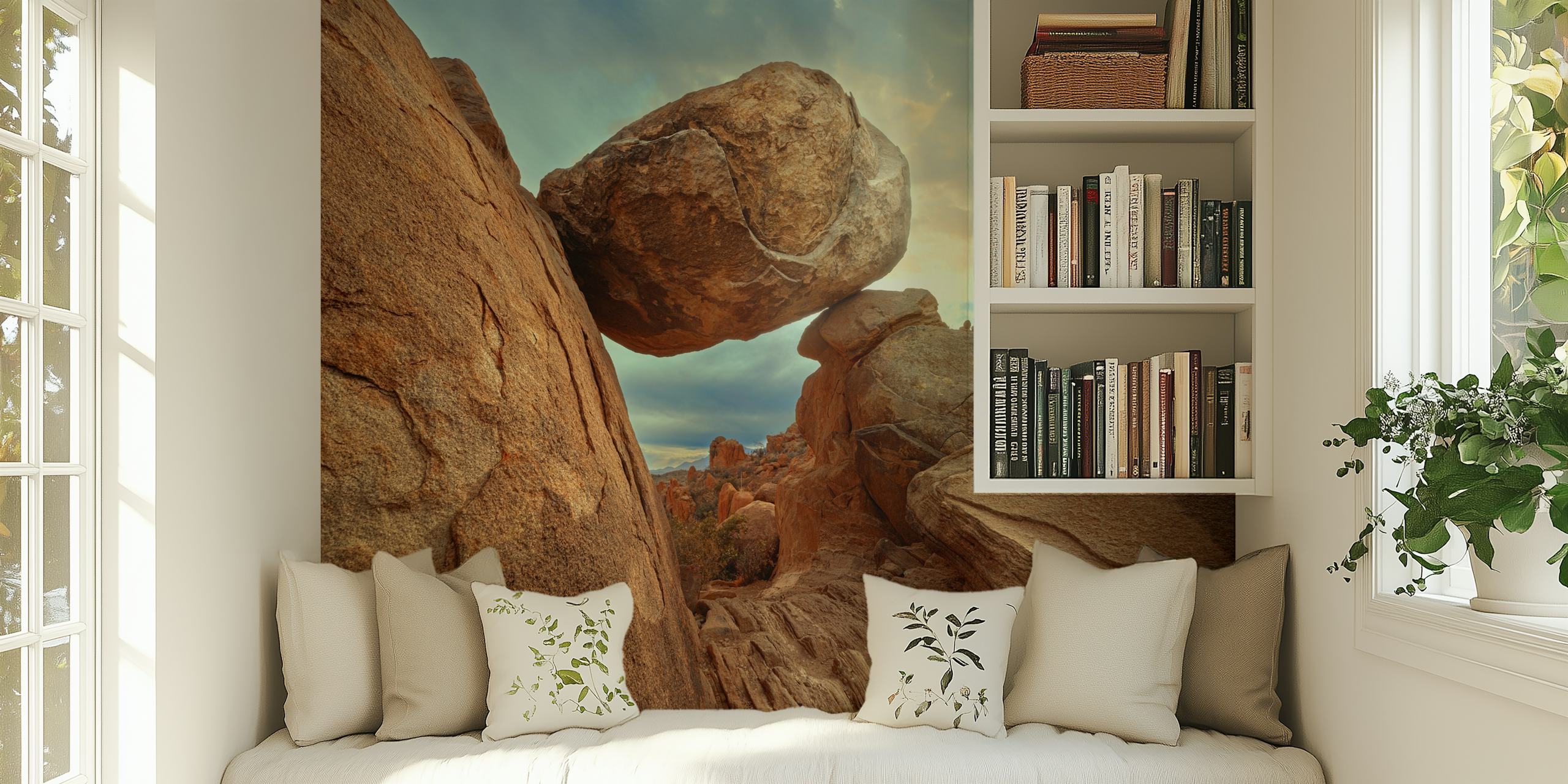 Balanced Rock wallpaper in a room setting
