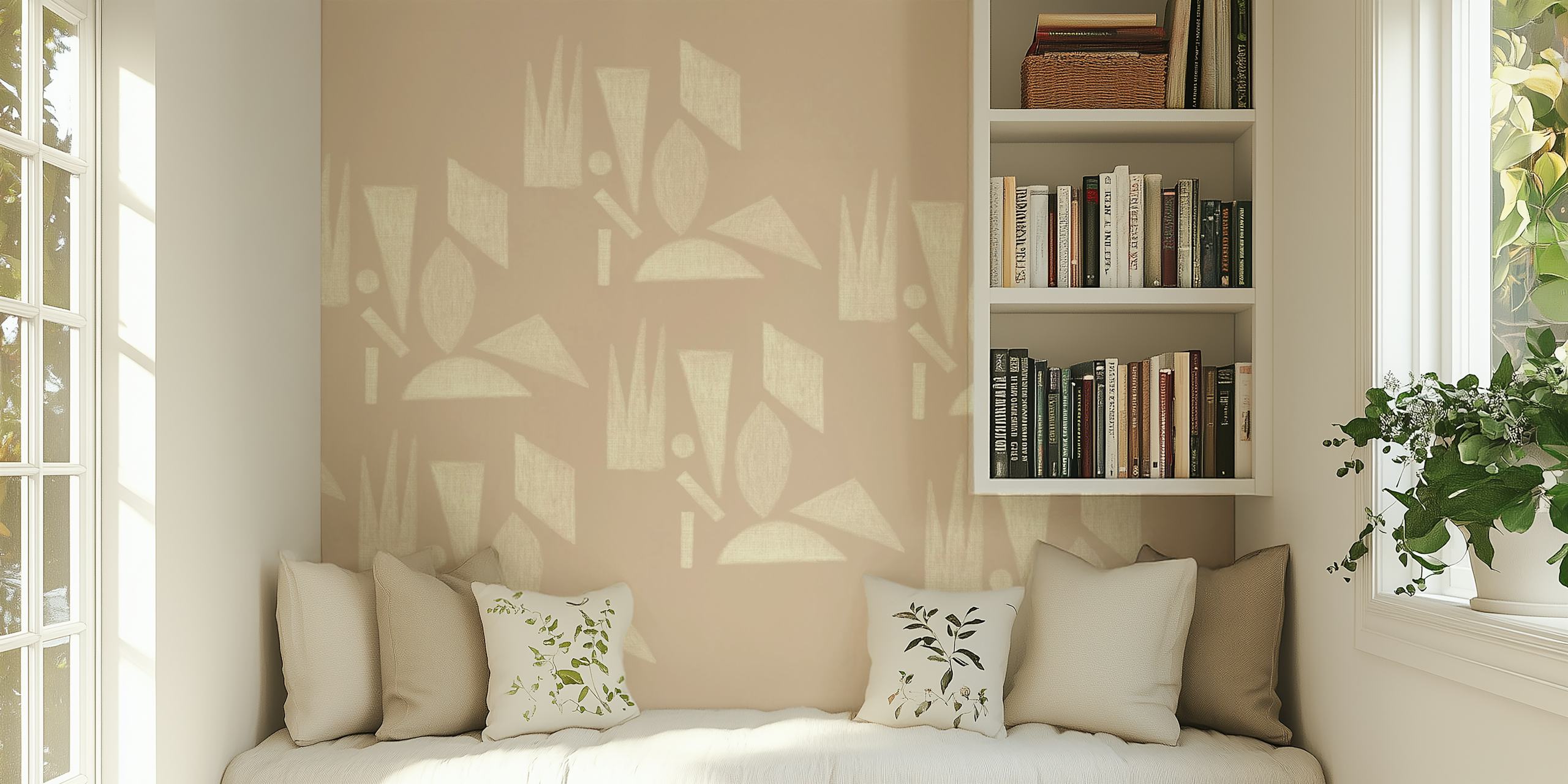 Crown and Diamonds wallpaper in a room setting